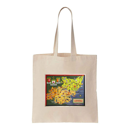 A Map of Essex, Hertfordshire, Suffolk - Canvas Tote Bag