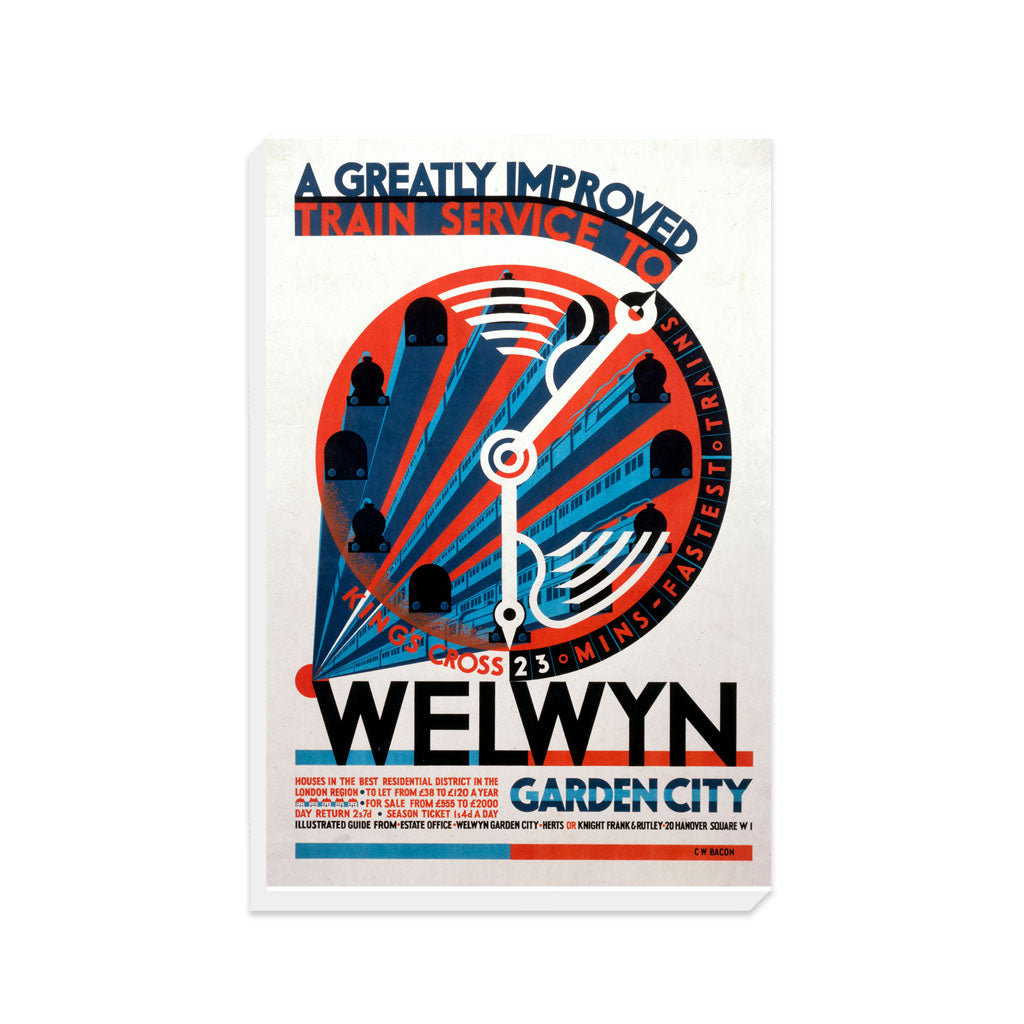 Train Service to Welwyn, Garden City - Canvas