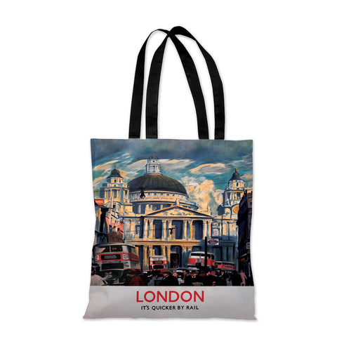London, It's Quicker by Rail - Edge to Edge Tote Bag