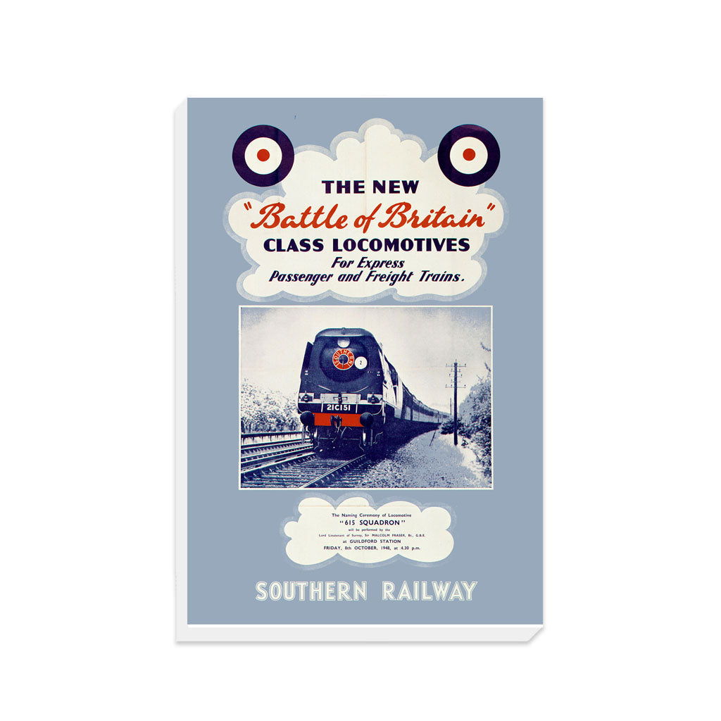 The New Battle Of Britain Class Locomotive - Canvas