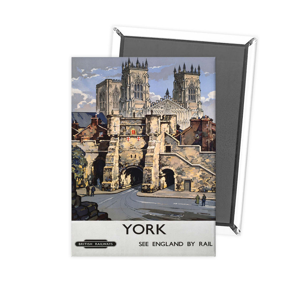 York, see England by rail Fridge Magnet