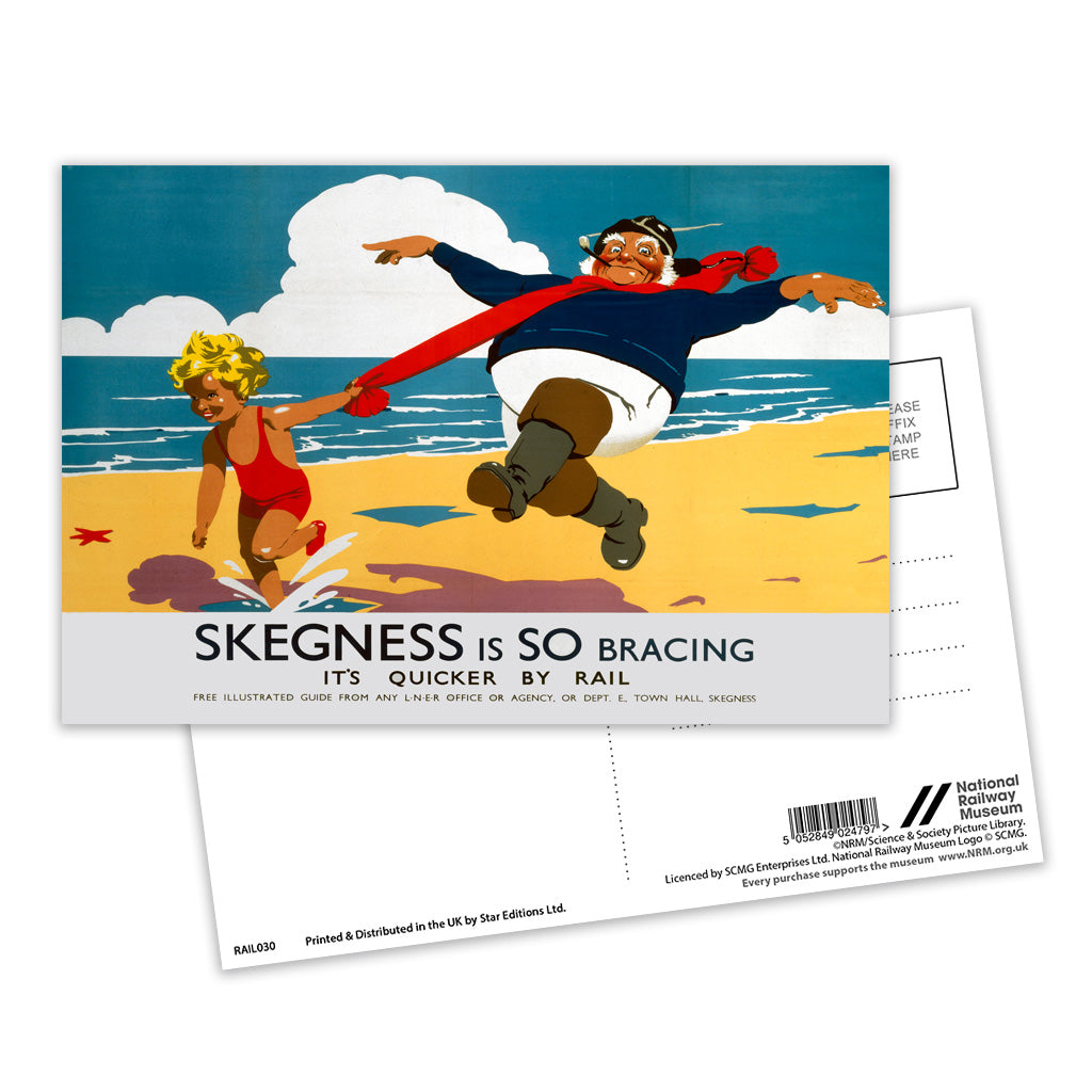 Skegness is So Bracing Postcard Pack of 8