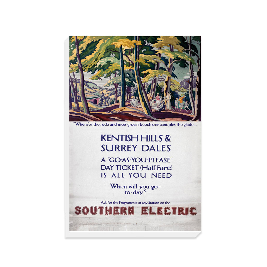 Kentish Hills and Surrey Dales - Canvas
