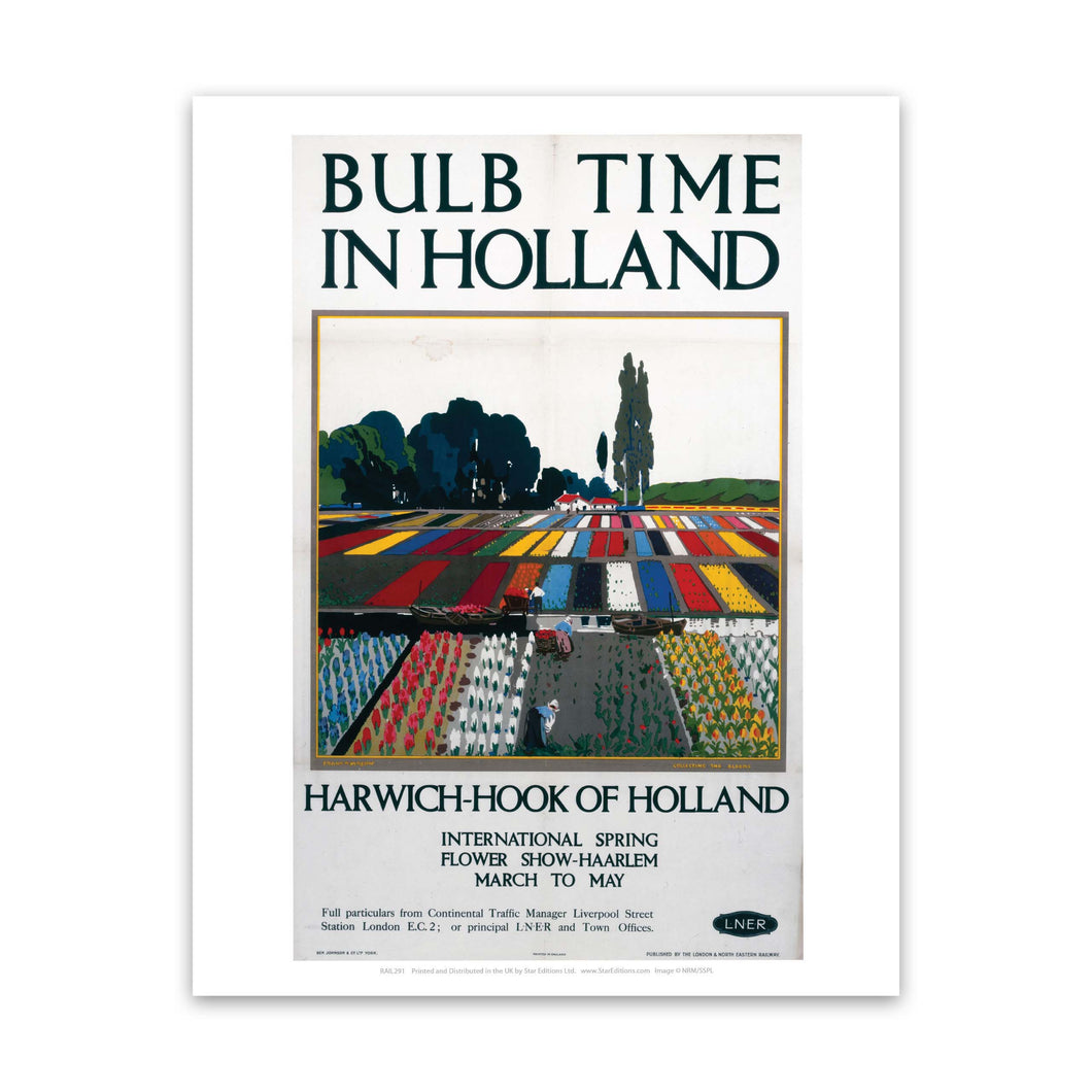 Bulb Time in Holland, Harwich-Hook Art Print