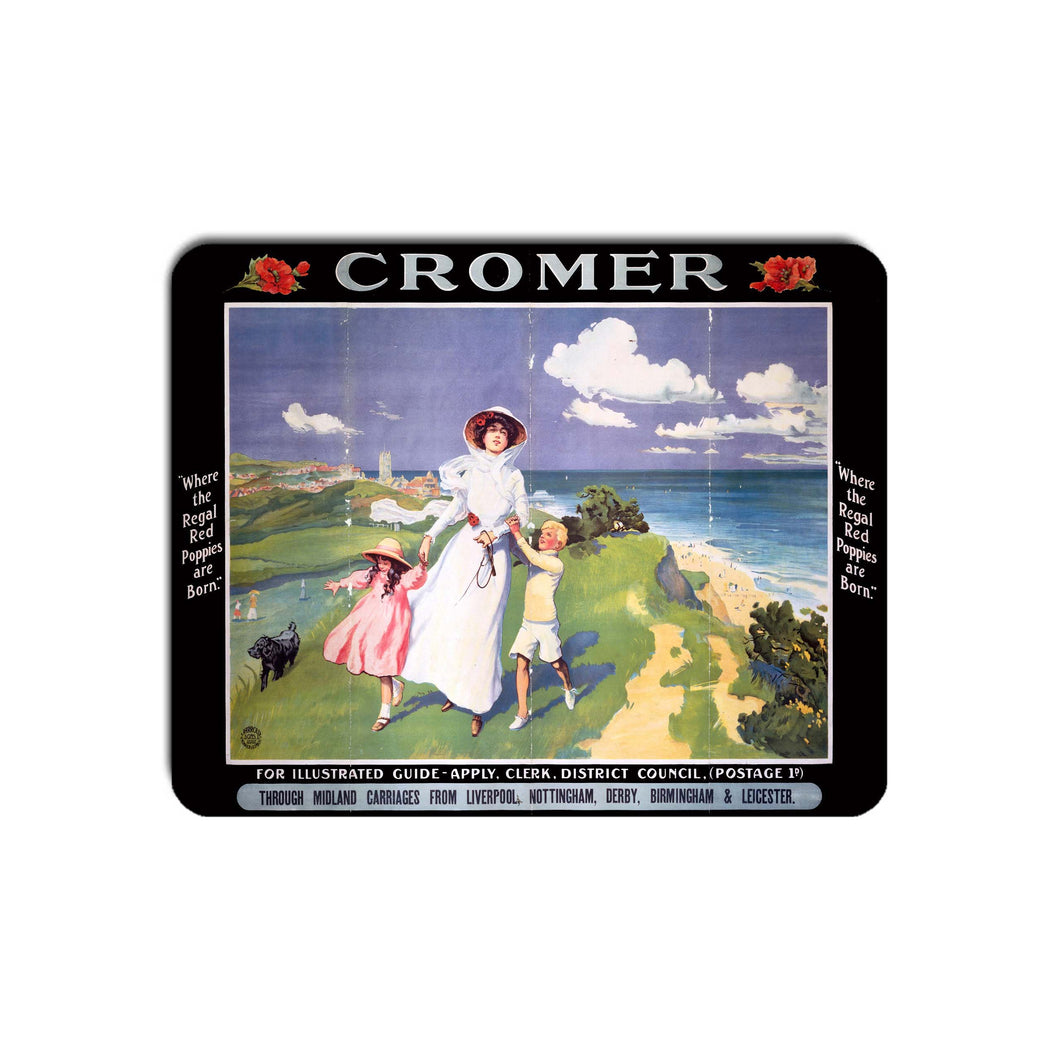 Cromer - Where the Red Poppies are Born - Mouse Mat