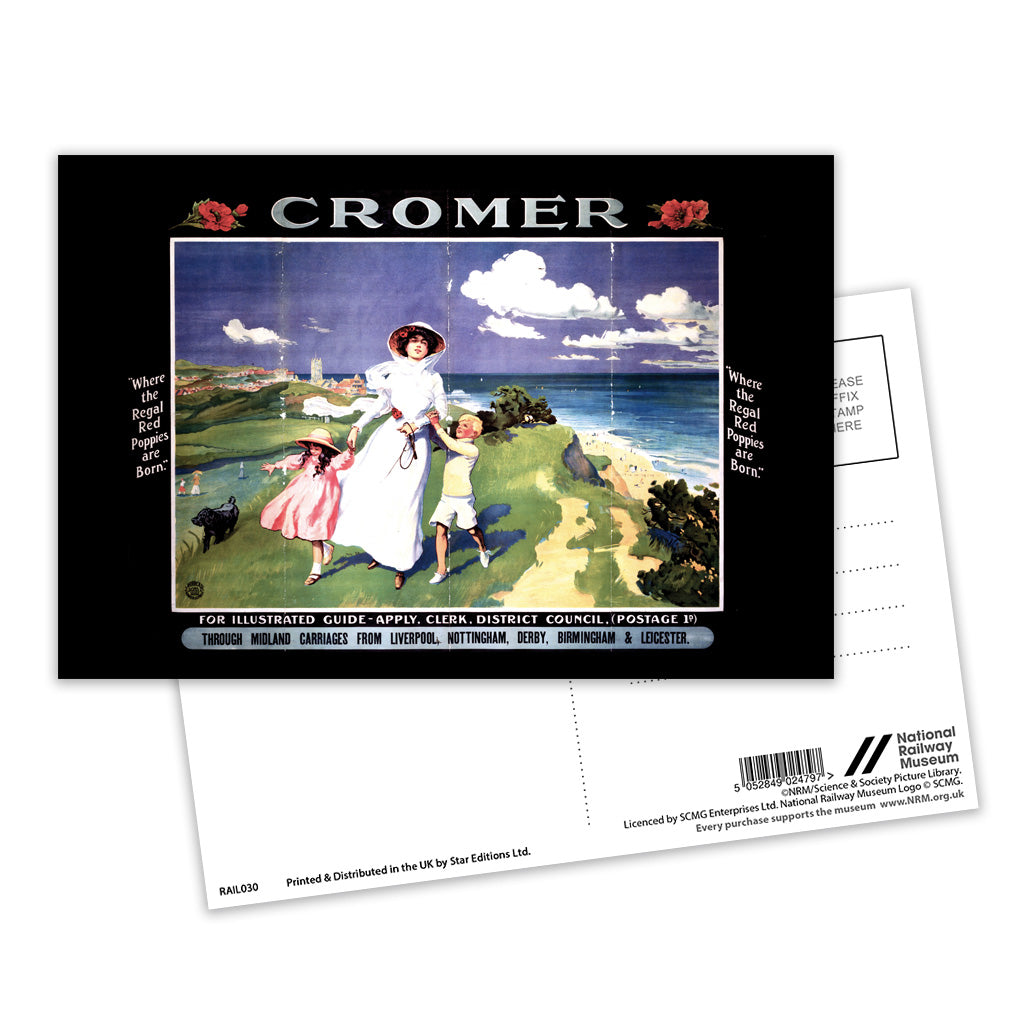 Cromer - Where the Red Poppies are Born Postcard Pack of 8