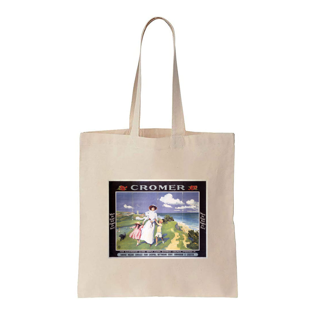 Cromer - Where the Red Poppies are Born - Canvas Tote Bag