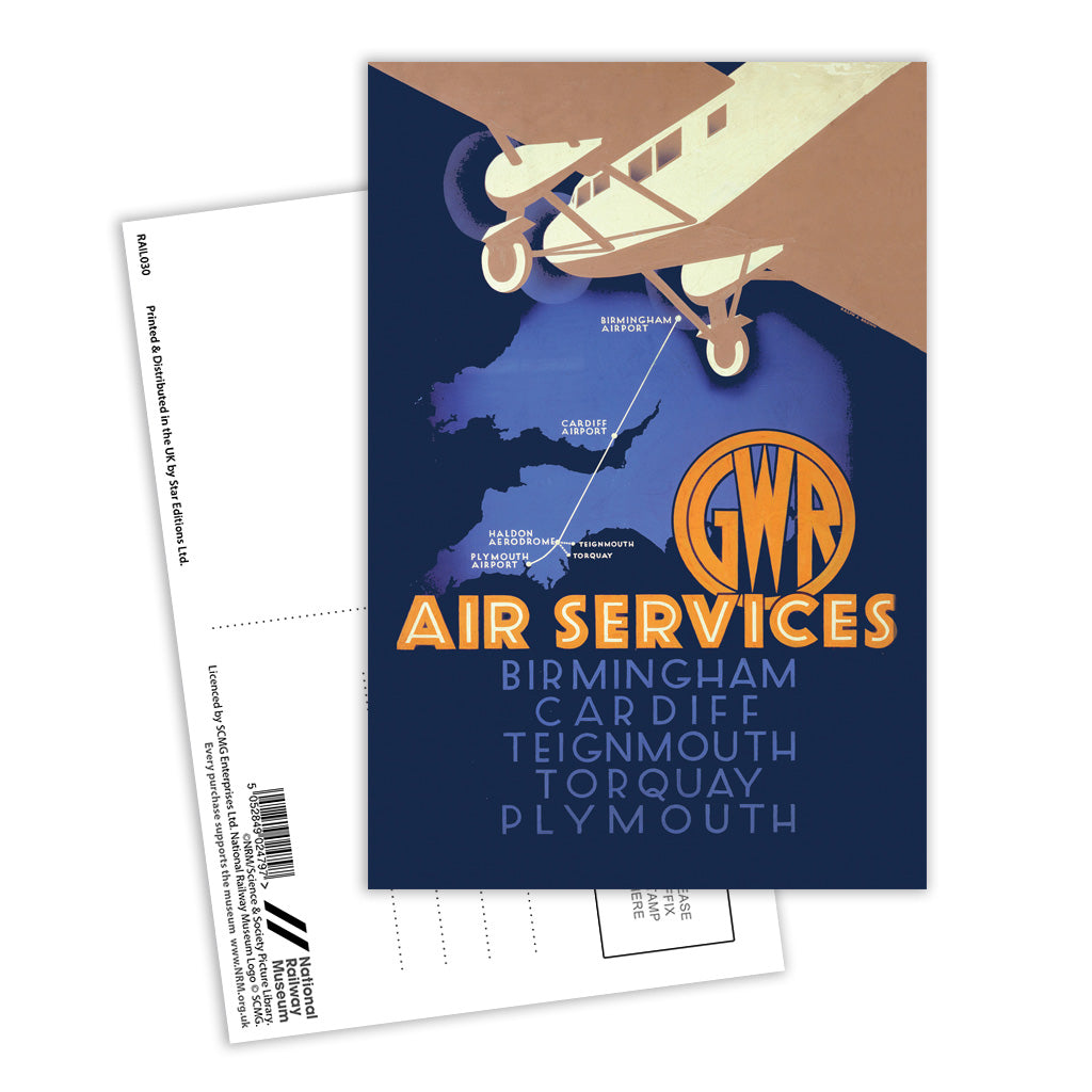 GWR Air Services Postcard Pack of 8