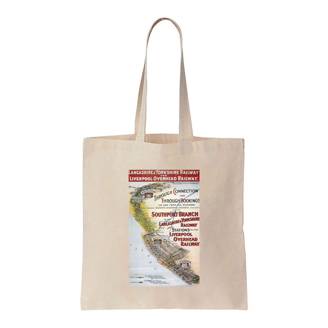 Lancashire and Yorkshire Railway, Southport - Bootle - Liverpool - Canvas Tote Bag