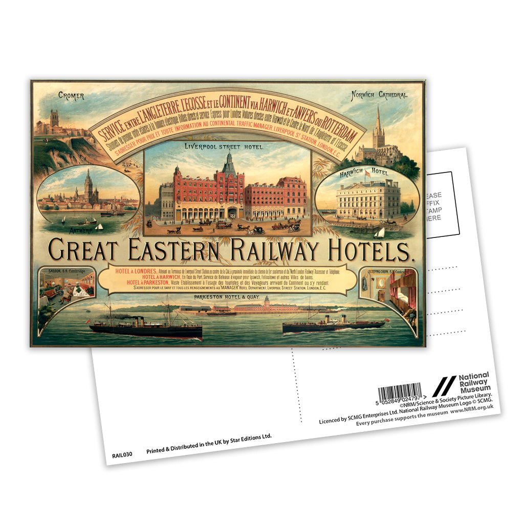Great Eastern Railway Hotels Postcard Pack of 8