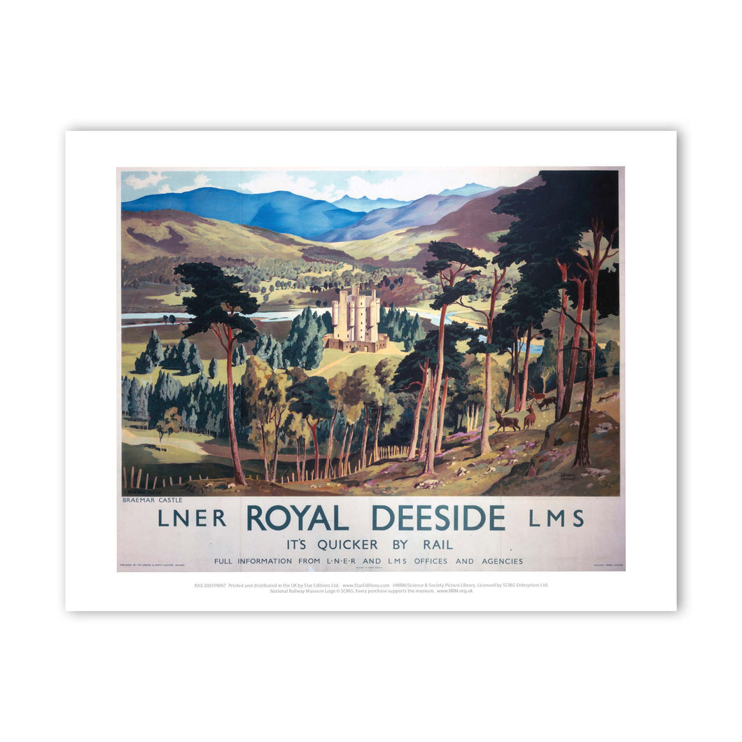 Royal Deeside LNER LMS Braemar Castle Art Print