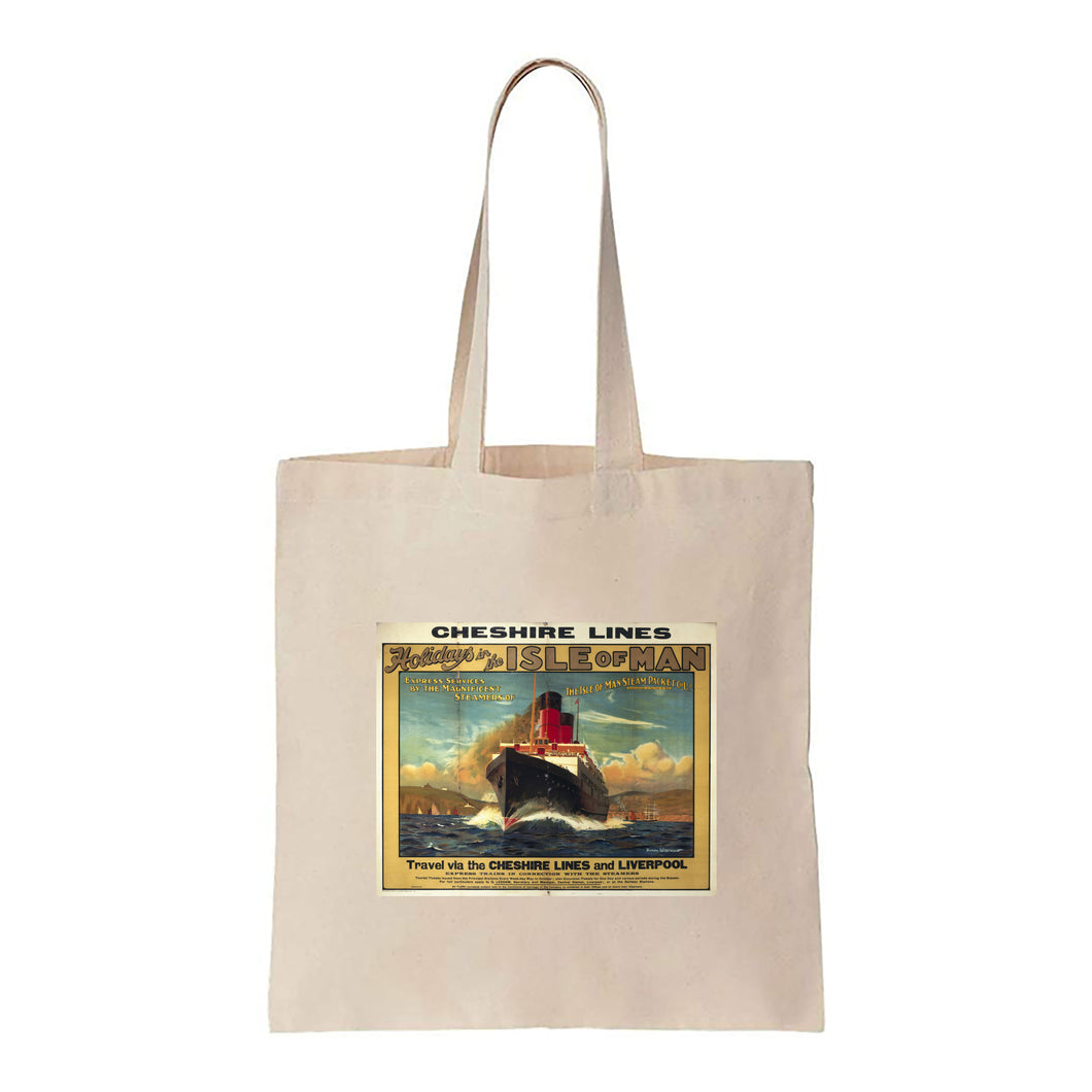 Holidays in the Isle of Man - Cheshire Lines - Canvas Tote Bag