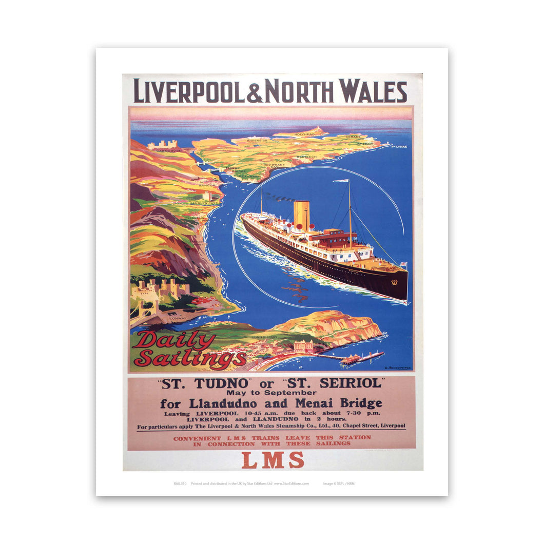 Liverpool and North Wales Daily Sailings Art Print