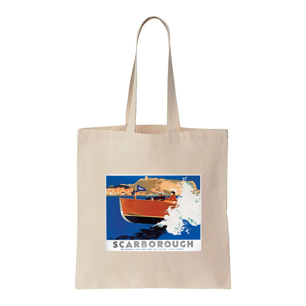 Scarborough - Speed Boat - Canvas Tote Bag