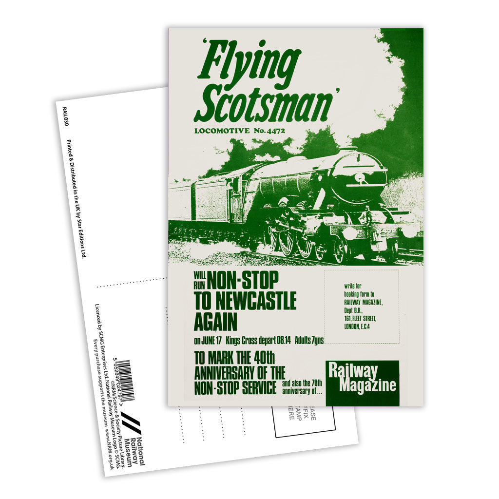 Flying Scotsman Locomotive Postcard Pack of 8