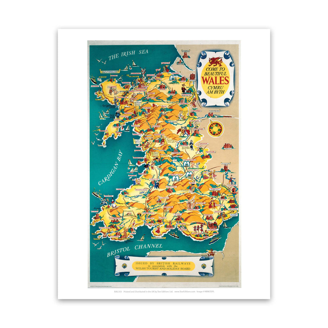 Come to Beautiful Wales Art Print