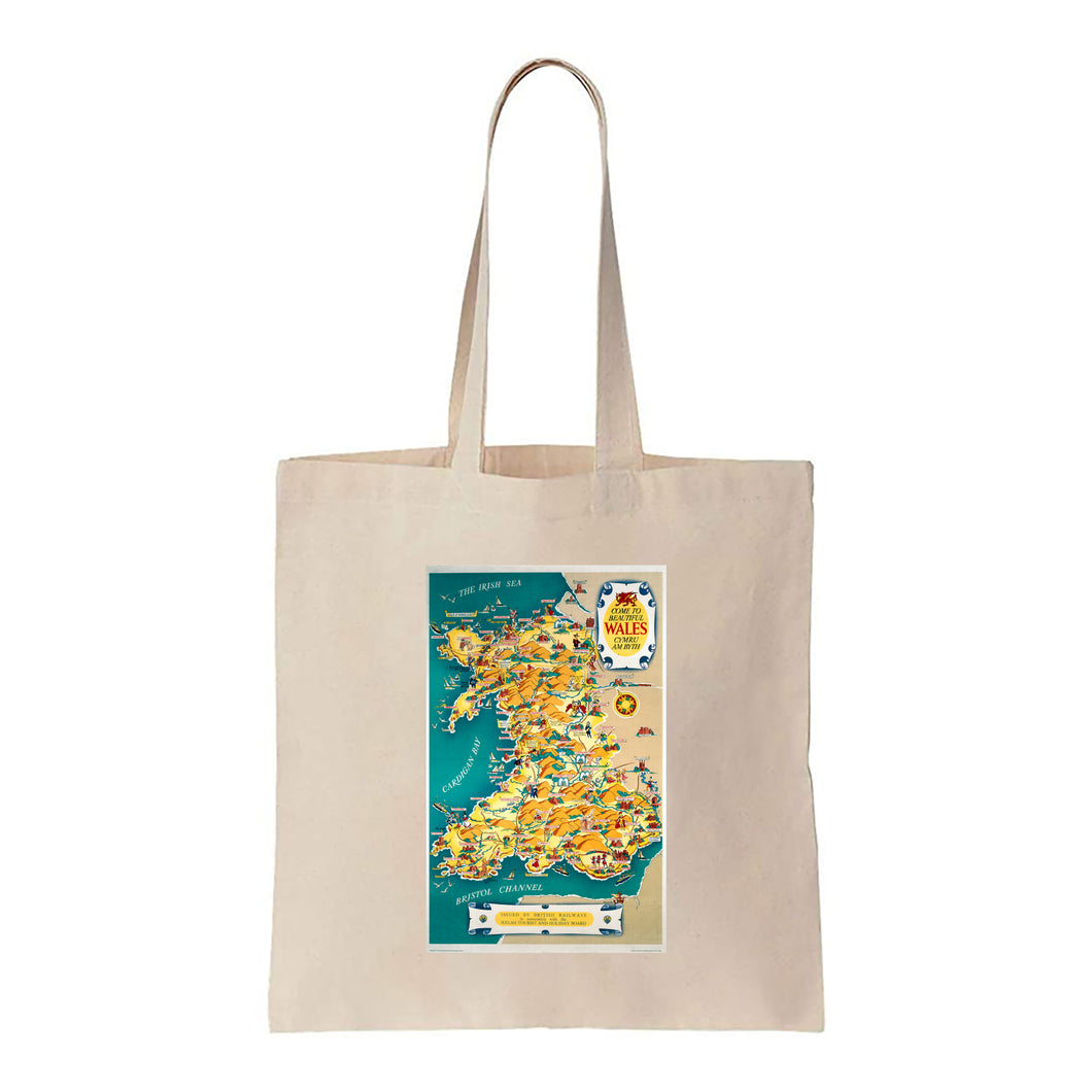 Come to Beautiful Wales - Canvas Tote Bag