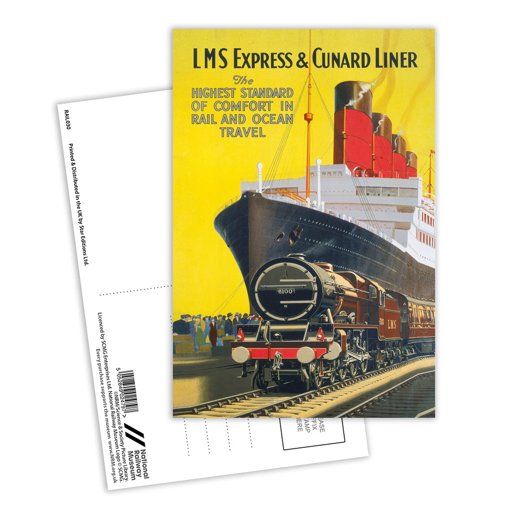 LMS Express and Cunard Liner Postcard Pack of 8