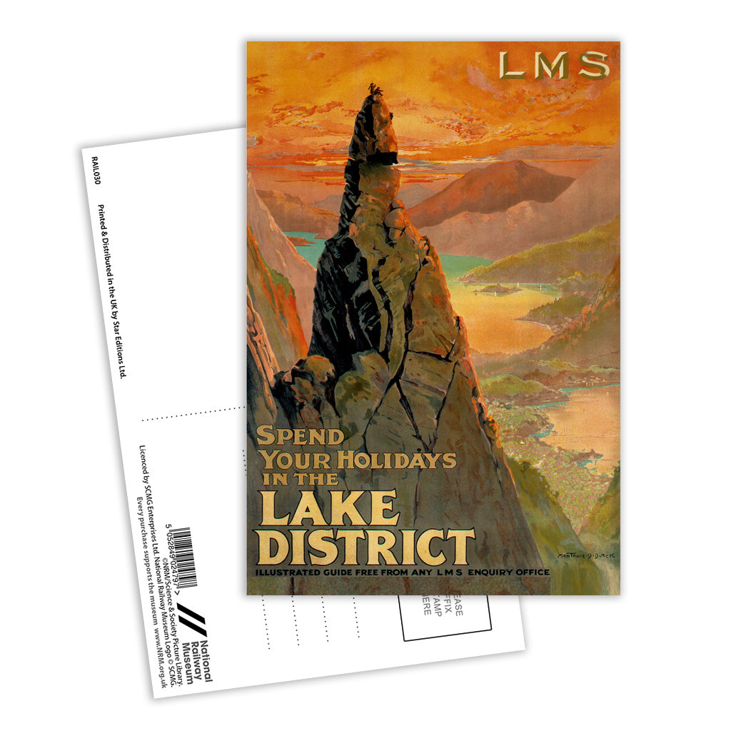 Spend Your Holidays in the Lake District Postcard Pack of 8