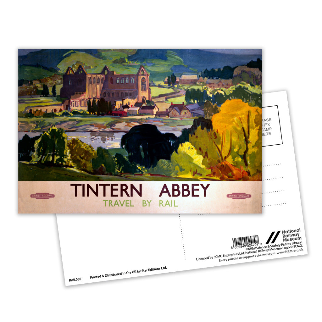 Tintern Abbey, Travel By Rail Postcard Pack of 8