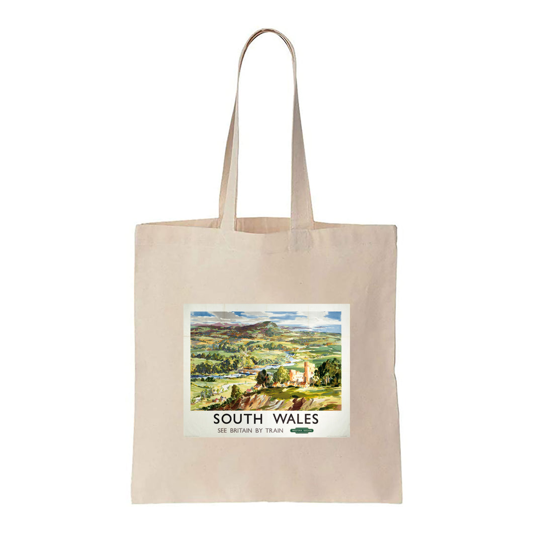 South Wales, See Britain By Train - Canvas Tote Bag