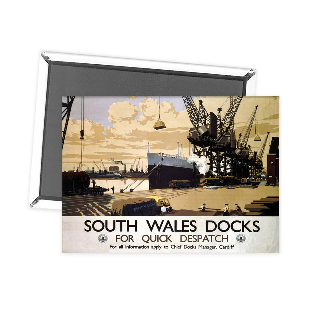 South Wales docks Fridge Magnet