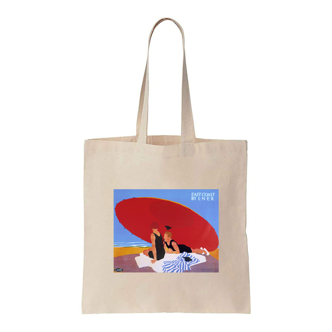 East Coast by LNER - Red Umbrella - Canvas Tote Bag