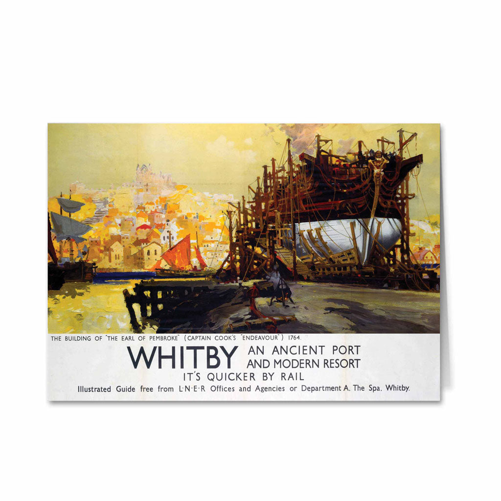 Whitby, Ancient Port and Modern Resort Greeting Card – Railway Posters