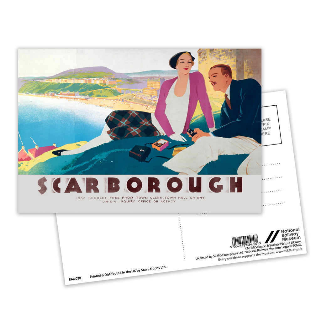 Scarborough - Sea View Postcard Pack of 8