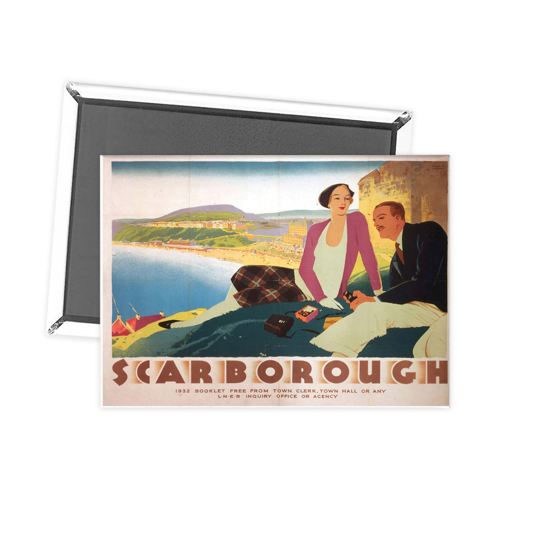 Scarborough by the sea Fridge Magnet