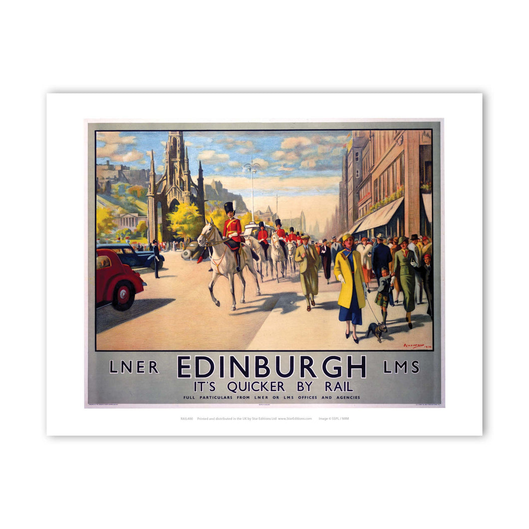 Edinburgh by rail Art Print