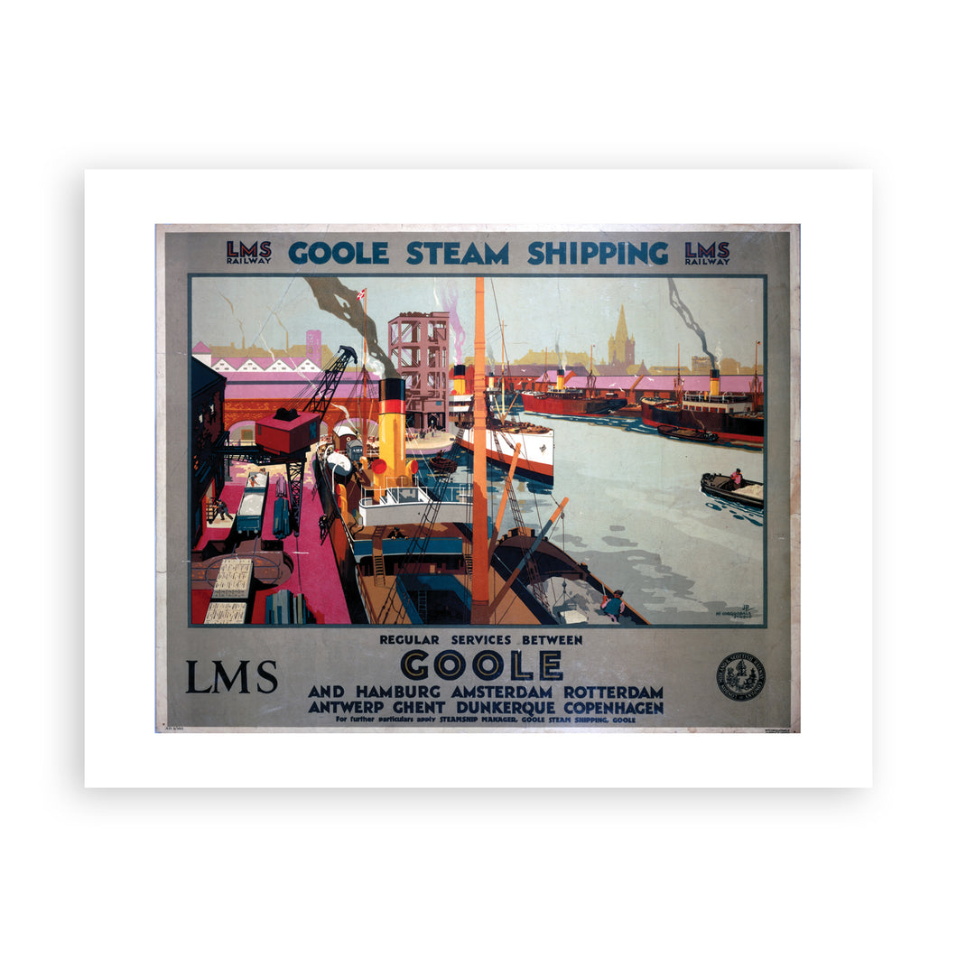 Goole Steam Shipping Art Print