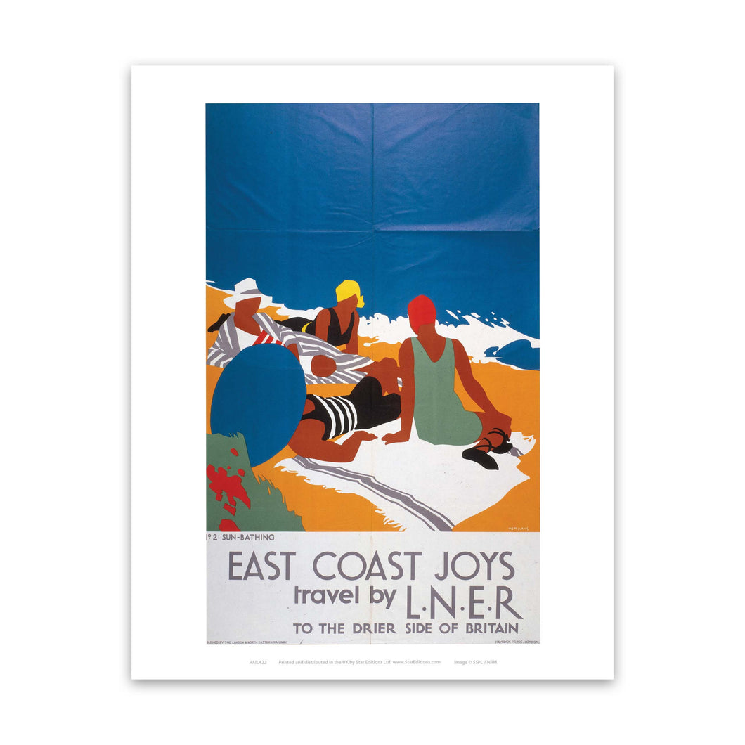 East Coast Joys No 2 Sun-Bathing Art Print