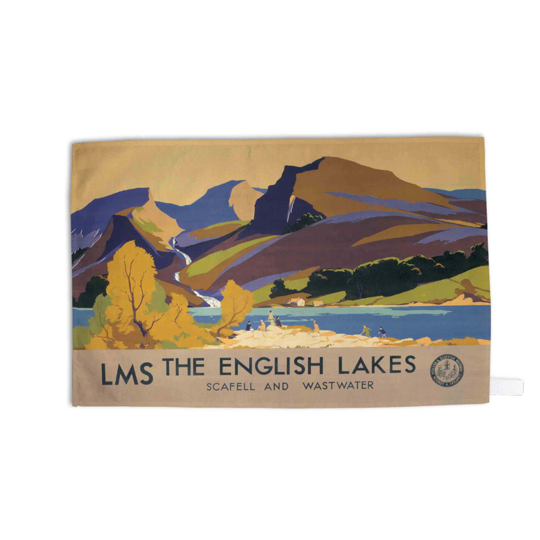 The English Lakes, Scafell and Wastwater - Tea Towel