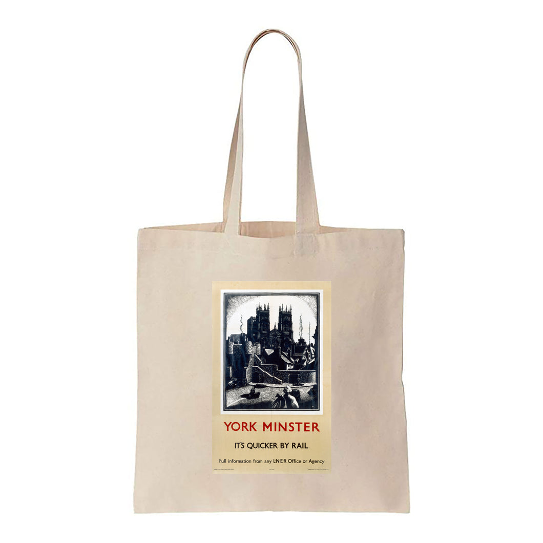 York Minster - Black and White - Canvas Tote Bag