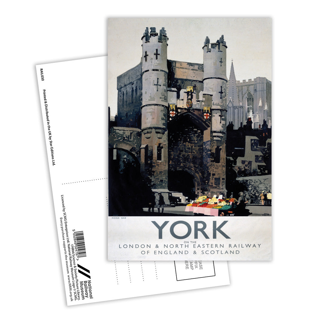 York, Monk Bar Postcard Pack of 8