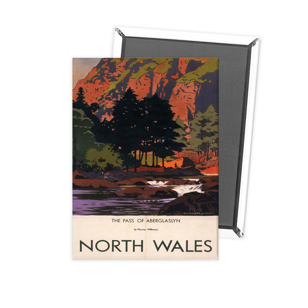 North Wales, the pass of aberglaslyn Fridge Magnet