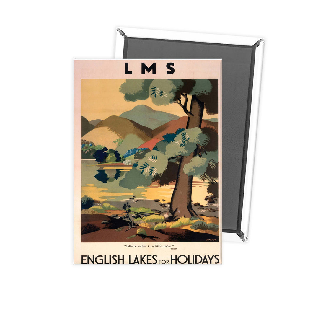 LMS English lakes for holidays Fridge Magnet