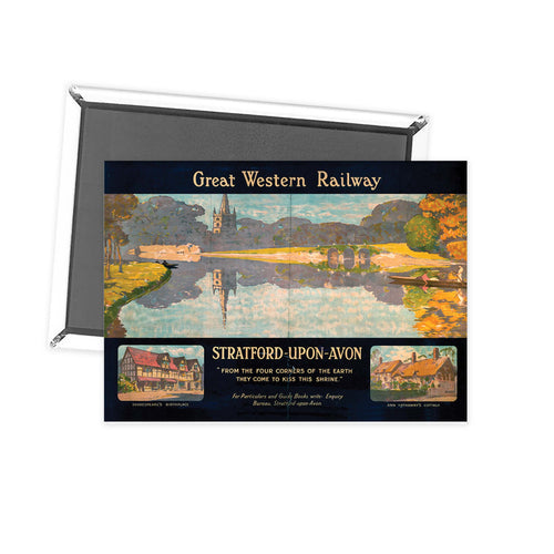 Stratford-upon-avon - Great western railway Poster - Four corners of the earth Fridge Magnet
