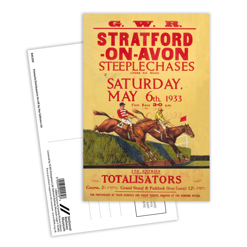 Stratford-upon-avon - Steeplechases Race 1933 Postcard Pack of 8
