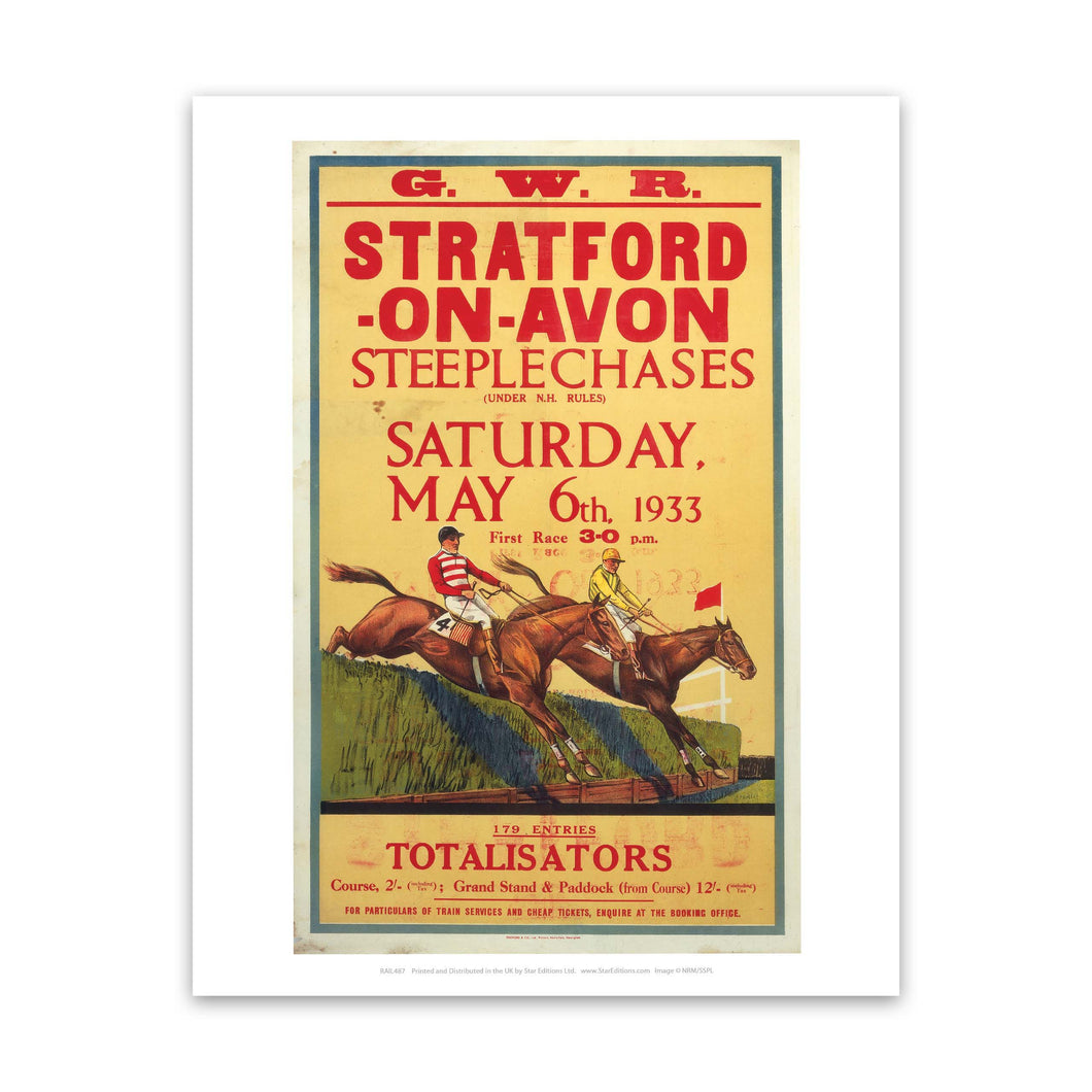 Stratford-upon-avon - Steeplechases Race 1933 Art Print