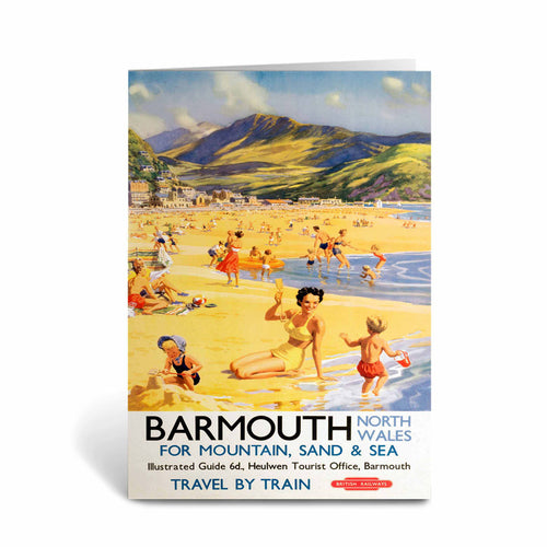 Barmouth North Wales for Mountain, Sand and Sea Greeting Card