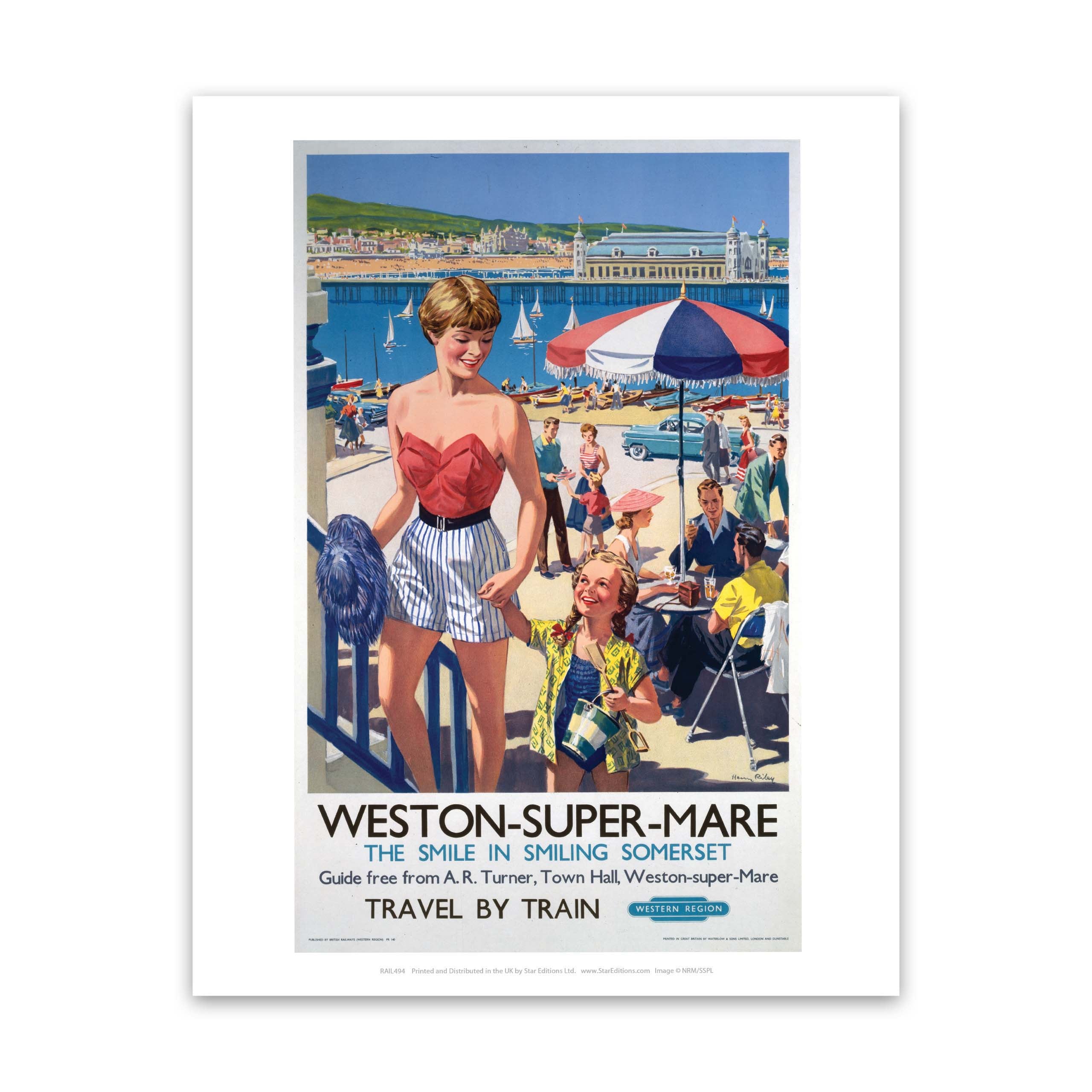 Weston-super-Mare - The smile in smiling Somerset Art Print – Railway ...