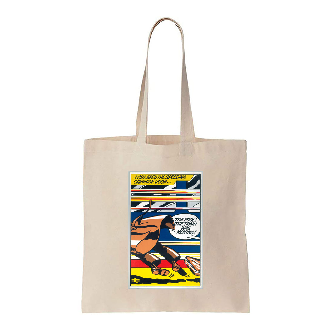 I grasped the Speeding Carriage Door - Canvas Tote Bag