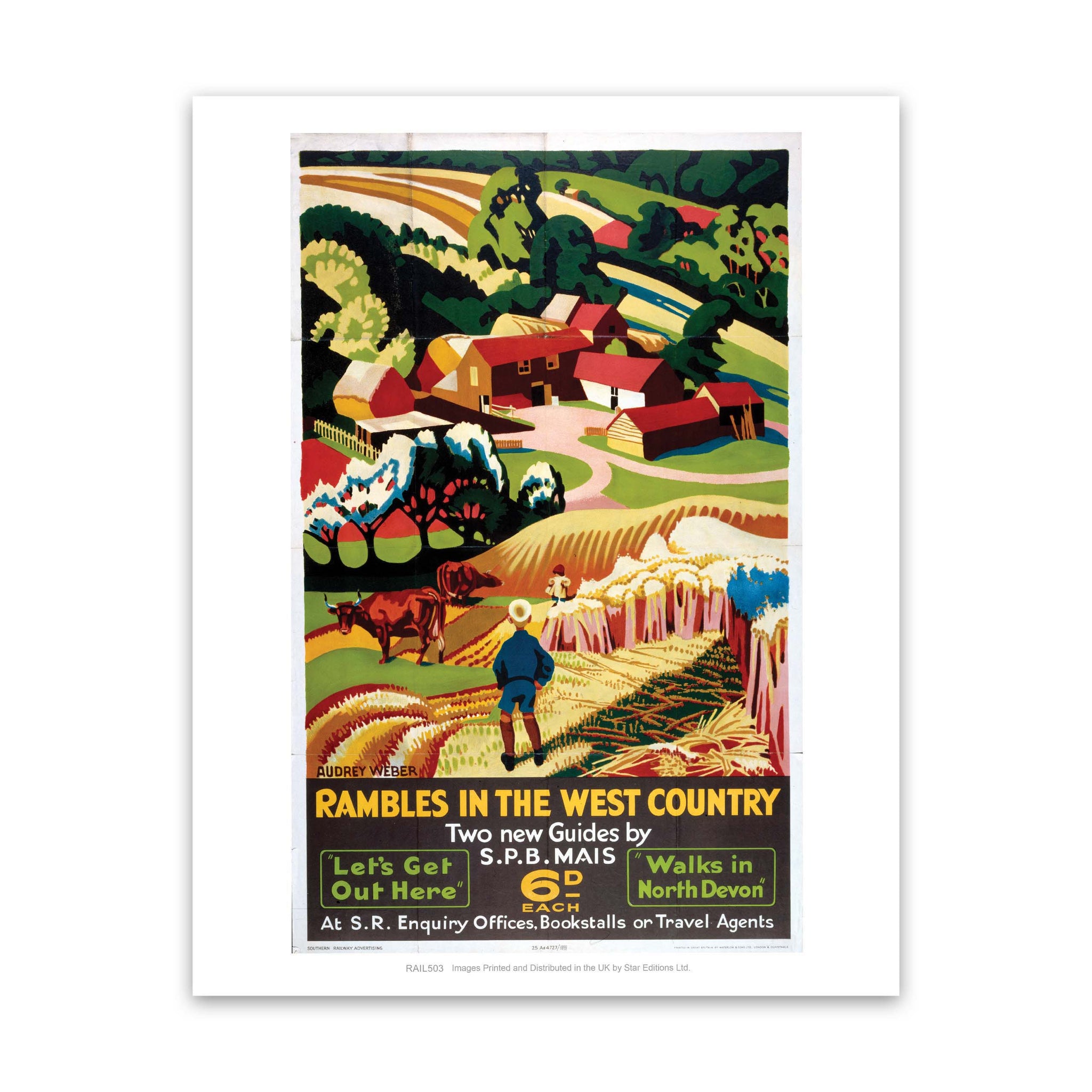 Tableau En Bois Massif Country Corner – Train London Glasgow – Déco Western