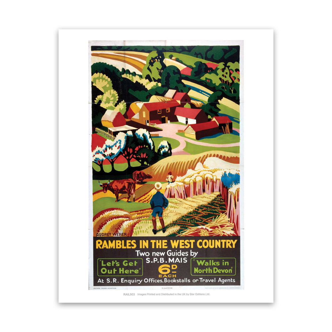 Rambles in the West Country Art Print
