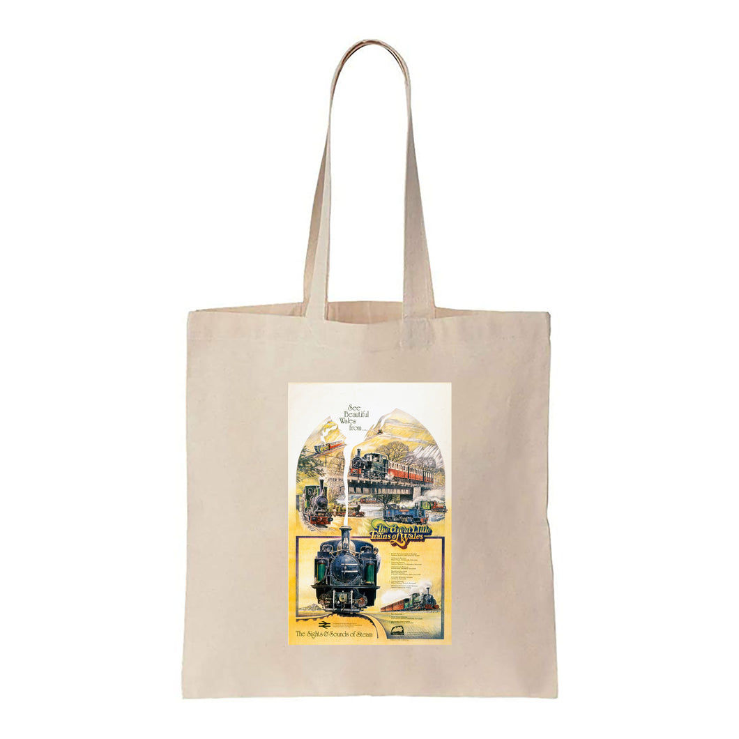 The Great Little Trains of Wales - the sights and sounds of steam - Canvas Tote Bag