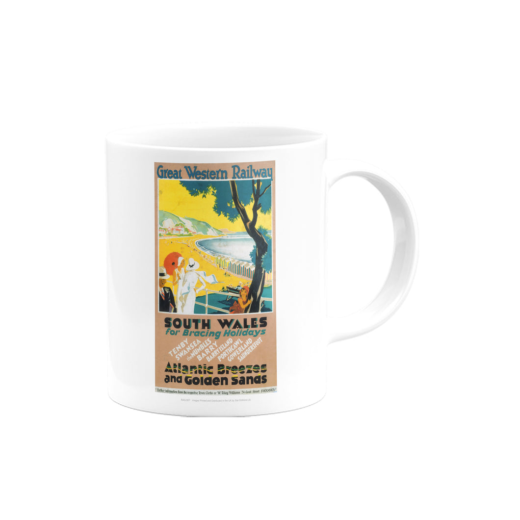 South Wales for Bracing Holidays - Atlantic Breezes and Golden Sands Mug
