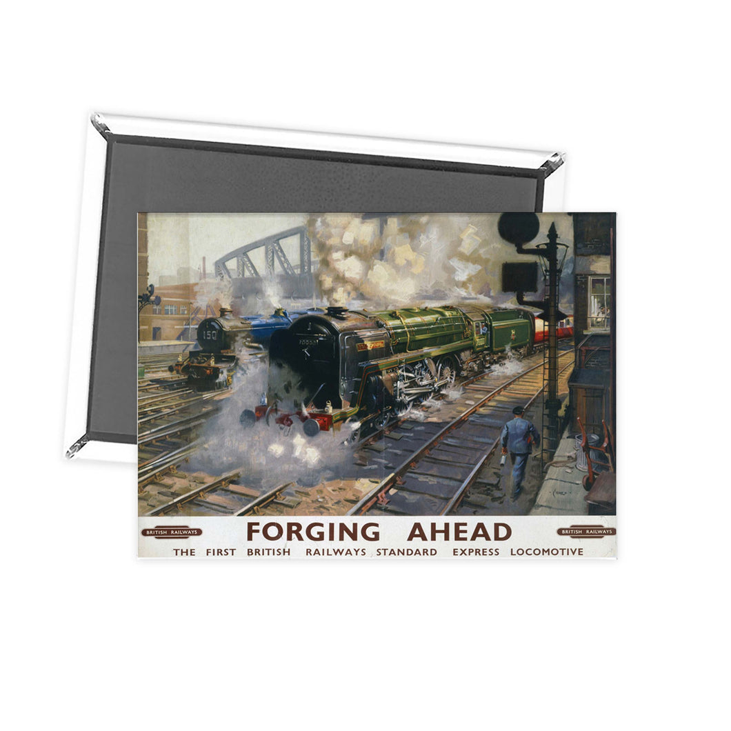 Forging Ahead - Express Locomotive Fridge Magnet