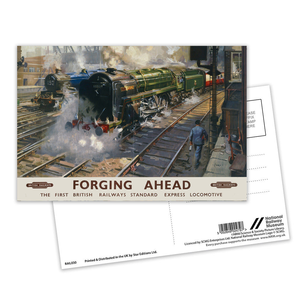 Forging Ahead - Express Locomotive Postcard Pack of 8